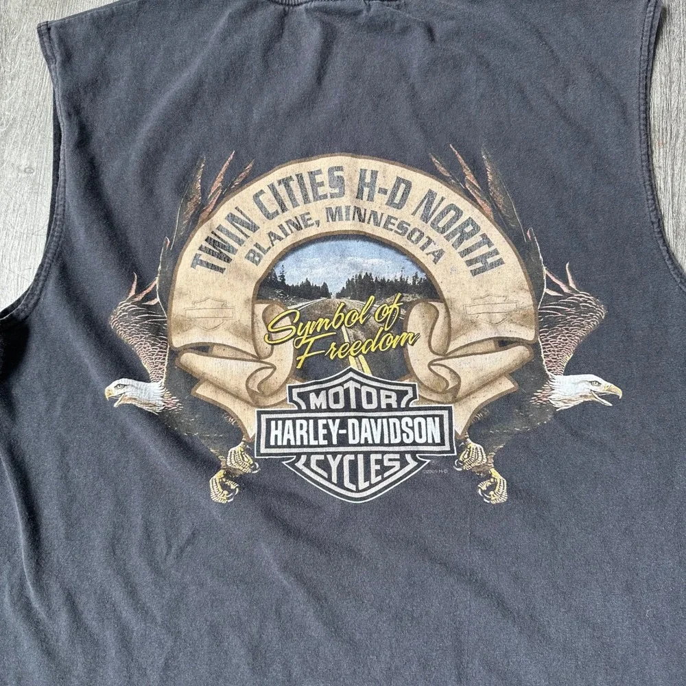 Vintage 2005 Harley-Davidson Screamin' Eagle Sleeveless Tank‎ Top Flame Design L